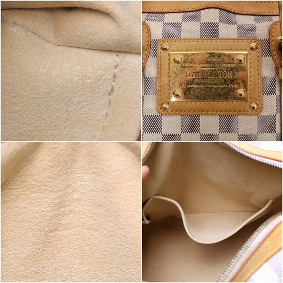 Louis Vuitton Berkeley Damier Azur Tote Shoulder Bag White Boston Duffle A5343 - Picture 2 of 11